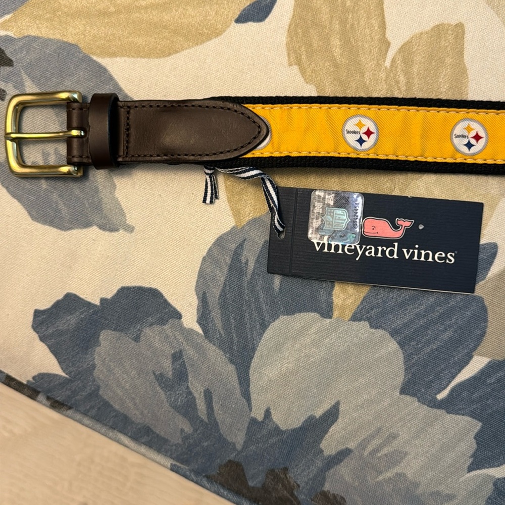 Men's Brown and Yellow Belt